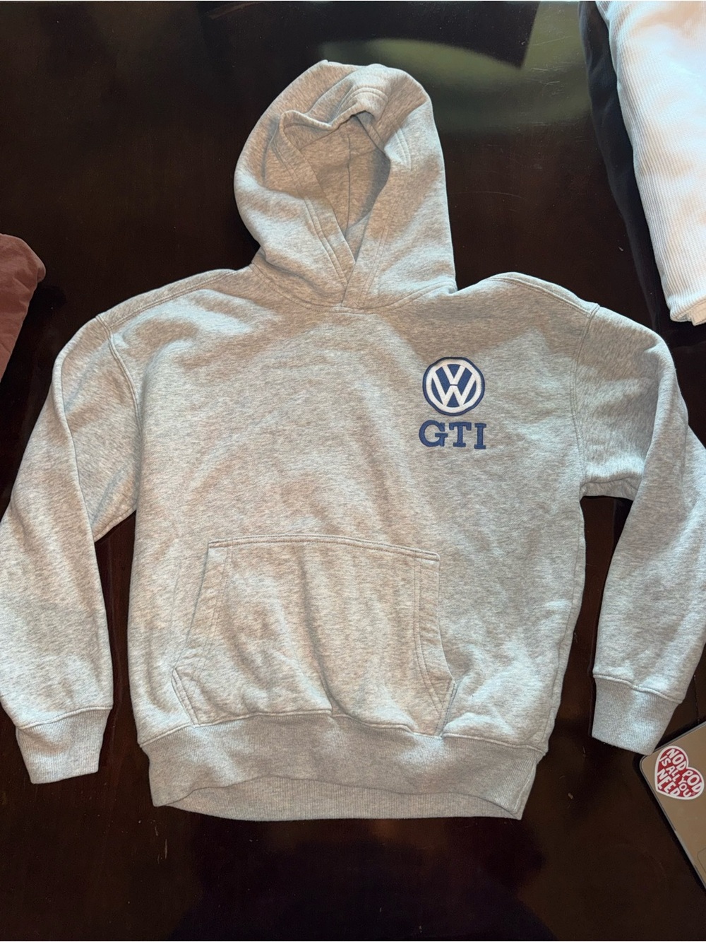 Hollister Light Heather Gray Boxy Hoodie